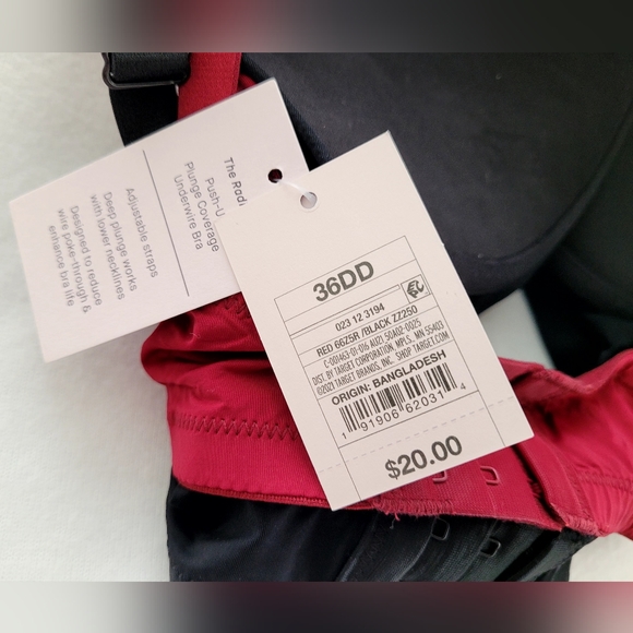 NWT 2-Bra Set, Padded Plungr T-shirt Bra, Convert to Criss Cross. Sz 36DD - Picture 4 of 16